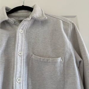 TNA Light Gray Cozy Button-Up